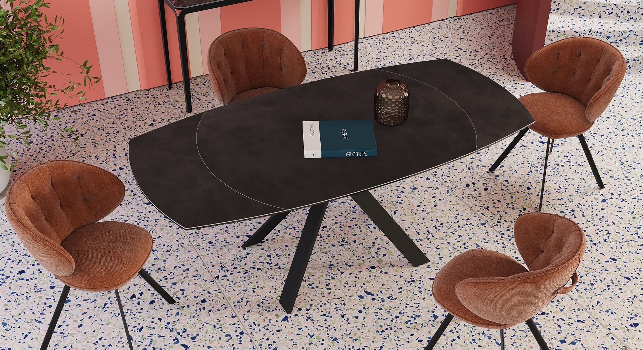 Eettafel keramiek bij Houweling Interieur. Woonblog over moderne eettafel.