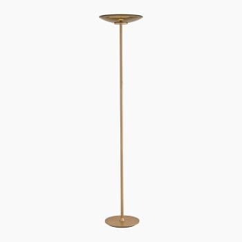 Design staande lamp van Paul Neuhaus bij Houweling Interieur. Dimbare vloerlamp met kap die doet denken aan de maan.